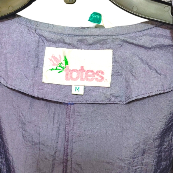 Totes Vintage Purple Hooded Lightweight Rain Coat Jacket Women's Size Medium M - Picture 6 of 7